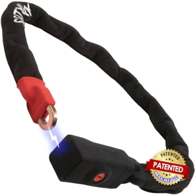 Image of Seatylock Viking Bike Chain Lock with Key Magnetic Patented Sold Secure Silver Rated Heavy Duty Anti Theft Smart Ultra Security Bicycle (140 CM 55&quot;)