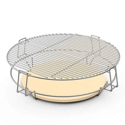 Image of onlyfire BBQ Cooking Grate System Fits for 22.5&quot; / 57cm Weber Kettle Grill and Other Similar Size Grills