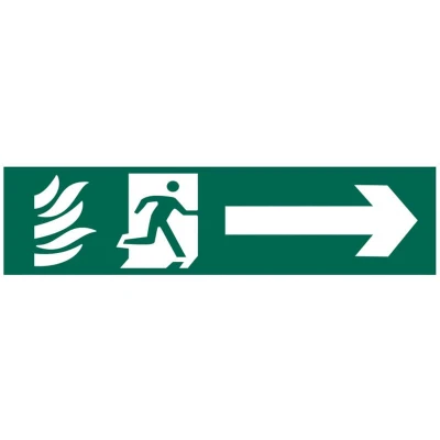 Image of Spectrum Industrial Running Man Arrow Right PVC (200 x 50mm)