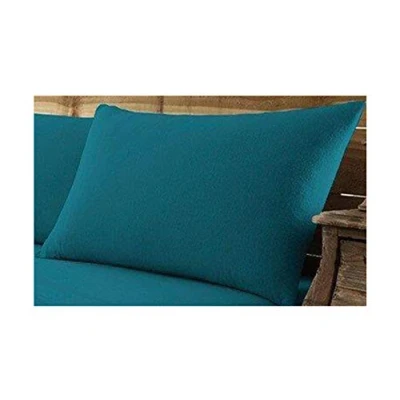 Image of GC GAVENO CAVAILIA Flannelette Plain Dyed HW Pillow Cases Teal