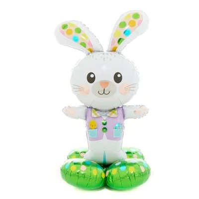 Image of Amscan 4377211 Anagram Spotted Easter Bunny Airloonz Air filled Foil Balloon 46&quot;