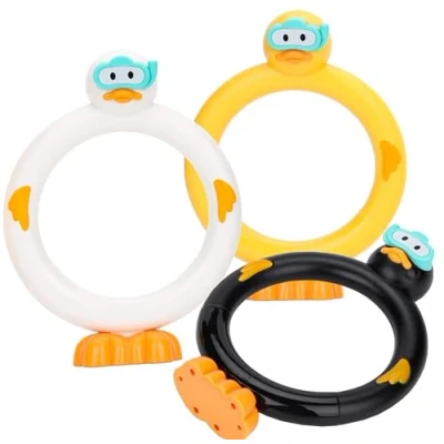 Image of Xndryan Diving Toys for Swimming Pool, 3PCS Rings Pool Games Confidence Building Dive Sinkers Kids
