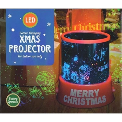 Image of Colour Changing Xmas Projector Christmas Gift Indoor LED Night Light Lamp