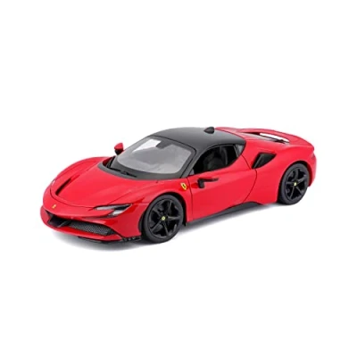 Image of Bburago B18 16015 Ferrari Race &amp; Play SF90 STRADALE 1:24 Die Cast Collectible Car, Assorted Colours