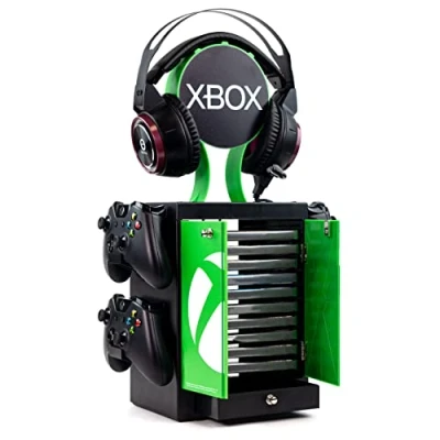 Image of Numskull Official Xbox Series X Gaming Locker, Controller Holder, Headset Stand for PS5, S, Nintendo Switch Merchandise