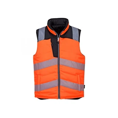 Image of Portwest PW3 Hi Vis Reversible Bodywarmer, Size: L, Colour: Orange/Black, PW374OBRL
