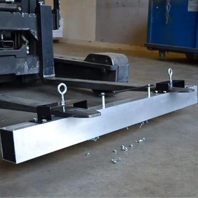 Image of CENTURION Forklift Magnetic Sweeper Attachment, Easily Mounted Onto Forks, Permanent Industrial Strength Magnets, Loading Docks And Warehouse Floors, 1220mm Sweep Width, 190KG Pull strength, Silver