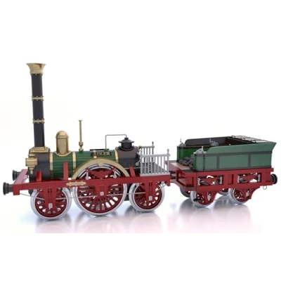 Image of Occre Model Train Adler Locomotive 1:24 Scale, 18.0 x 9.0 2.75 inches, Wood, 168 months to 1188 months, 1.0 kilograms, 54001