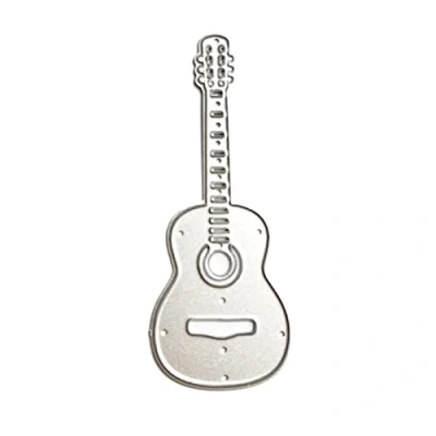 Image of Metal Die Guitar Stencil Cutting Dies For Card Making Scrapbooking Paper Craft Template Handmade