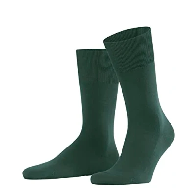 Image of FALKE Men&#039;s ClimaWool M So Temperature Regulating Plain 1 Pair Socks, Green Hunter 7441, 8.5 9.5