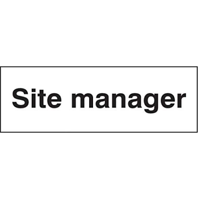 Image of Construction Signs Site manager Self Adhesive Vinyl