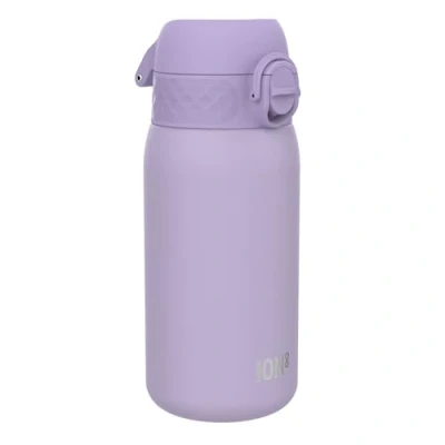 Image of Ion8 Insulated Steel Water Bottle, 320 ml/11 oz, Leak Proof, Easy to Open, Secure Lock, Dishwasher Safe, Carry Handle, Hygienic Flip Cover, Metal Durable Stainless Steel, Light Purple