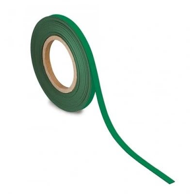Image of MAUL Labelling Tape 10 mm x 1 mm, Writeable with Magnetic Backing, Versatile in Office, Workshop, Warehouse and Kitchen, Can Be Cut to Size, m Length, Green