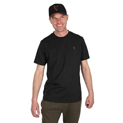 Image of Fox Collection t shirt Black &amp; Orange XXXL Fishing