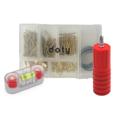 Image of doty Picture Hanging Kit The Essential Wall Marking Device with Level Without Hassle Frame Hanger Gadget