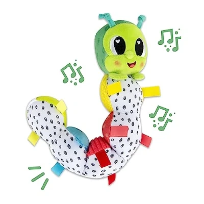 Image of LAMAZE Fidget Caterpillar, Newborn Baby Toy, Bendable Body and Chime, Sensory Toy for Babies, Boys Girls from 0 6 Months