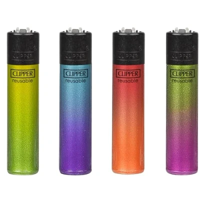 Image of ksp partners ltd e commerce 4 X CLIPPER LIGHTERS CRYSTAL GRADIENT