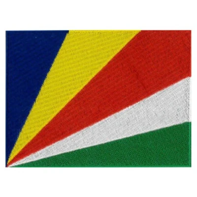 Image of Klicnow Seychelles Flag Embroidered Patch 12 X 9CM (4 3/4&quot; 3 1/2&quot;)