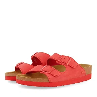 Image of GIOSEPPO ARACI Women&#039;s Sandals Type Organic with Buckles, Coral red, 4 UK