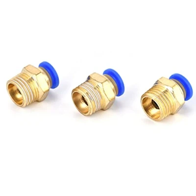Image of 25pcs G1/4 pc6 02 Pneumatic Push Quick Male Connector Air Fittings Adapter for Connection Pipe and Tools
