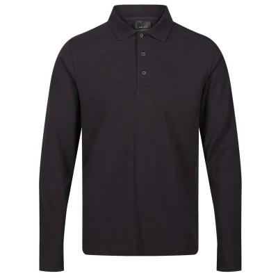 Image of Regatta Mens Pro Long Sleeved Polo Shirt (Seal Grey) Size X Small