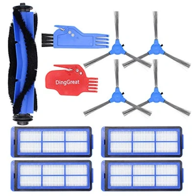 Image of DingGreat Accessory Kit for Eufy RoboVac 11S Max, 15C 30C Max Robotic Vacuum Cleaner Replacement Parts Pack of 1 Main Brush, 4 Side Brushes, Hepa Filters, Cleaning brus