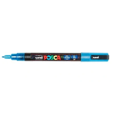 Image of uni ball PX197988000 POSCA FINE Point 3M GLTR, Glitter Blue, One Size