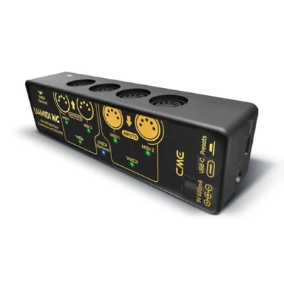 Image of CME U4MIDI WC Hybrid 2 in out MIDI Interface with Router, Filter, Mapper, Optional WIDI Bluetooth MIDI, Standalone 9V Power Mode Perfect for Guitarists and Pedalboards