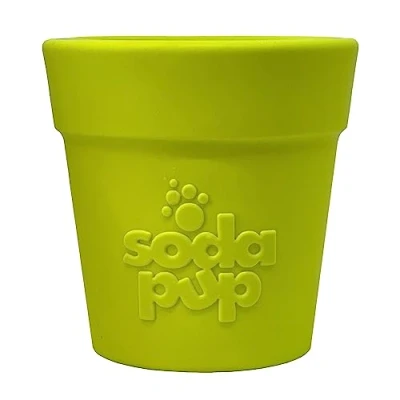 Image of SodaPup Flower Pot Durable Dog Treat Dispenser &amp; Chew Toy Made in USA from Non Toxic, Pet Safe, Food Safe Rubber Material for Mental Stimulation, Problem Chewing, Calming Nerves, More