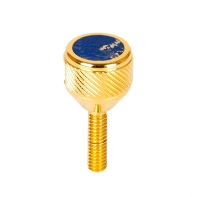 Image of saxophone Neck Screws Heavy 135 by KGU Music for alto, tenor, soprano, baritone sax Selmer,Yanagisawa,Jupiter,Couesnon (24K Gold, Lapis Lazuli)