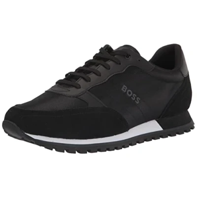 Image of BOSS Men&#039;s Parkour Runn Sneakers, Black Onyx, 7 UK