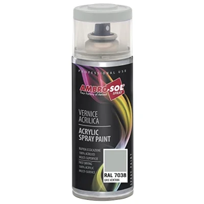 Image of Ambro Sol V4007038 Multipurpose Acrylic Enamel Spray Paint, Window Grey, 400 ml