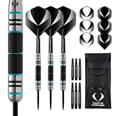 Image of DESIGNA DARTS Corner Marine Steel Tip Dart Set 80% Tungsten Barrel, M3, 26g (D0675)