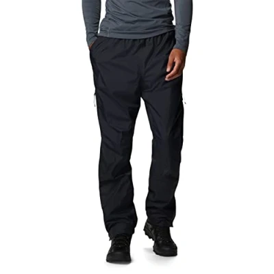 Image of Columbia Men&#039;s Pouring Adventure 2 Pant Waterproof Rain Trousers, Black, Size L/R