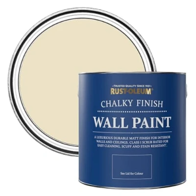 Image of Rust Oleum Cream Matt Emulsion Wall Paint Featherstone 2.5L