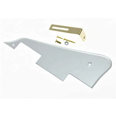 Image of Dopro Silver Mirror LP Guitar Pickguard with Gold Bracket for Epiphone Les Paul