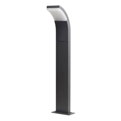 Image of Lucande LED Outdoor Lights &#039;Half&#039; (Modern) in Black Made of Aluminium (1 Light Source,) from Garden Light, Path Bollard lamp, Pillar