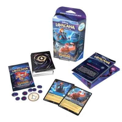 Image of Ravensburger 11098338 Ursula&#039;s Return Disney Lorcana Trading Card Game: Set 4 Starter Deck B, White or uncolourful