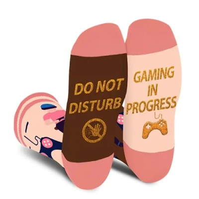 Image of Gaming Gamer Socks for Men Women Teen Boys Do Not Disturb I&#039;m Fathers Day Novelty Gifts Dad Husband Fun Game Lovers Valentines Crazy Stocking Fillers