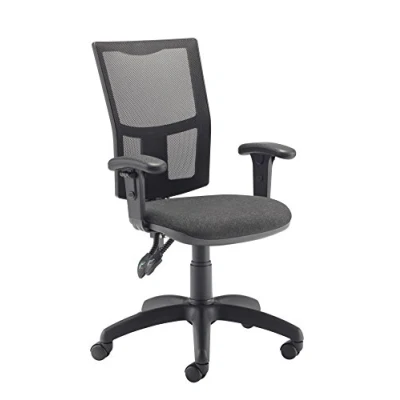 Image of Office Hippo Mesh Back Desk Chair, Ergonomic Home &amp; Chair With Height Adjustable Seat Arms, Lumbar Support For Extra Comfort, Computer Daily Use Charcoal