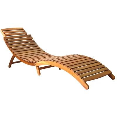 Image of vidaXL Sun Lounger Solid Acacia Wood Brown