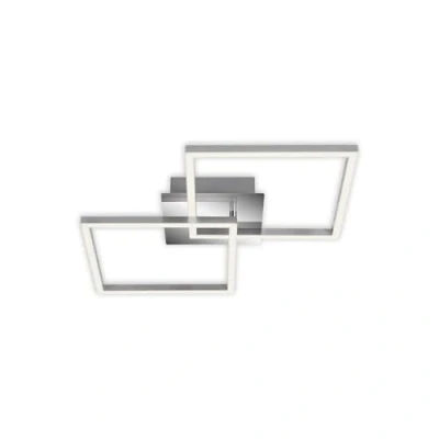 Image of BRILONER Leuchten LED Swivel Mounted Ceiling Light, dimmable 24 watt, 1,800 lumens, 3,000 Kelvin, Silver Chrome Coloured