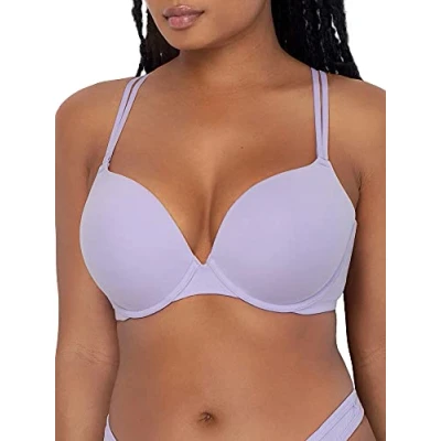 Image of Smart &amp; Sexy Women&#039;s Perfect Push up Bra, Lilac Iris, 34A UK