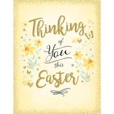 Image of Piccadilly Greetings Easter Card Thinking Of You 8 x 6 inches