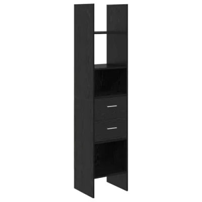 Image of Book Cabinet Black oak 40 x 35 180 cm Engineered wood Vidaxl