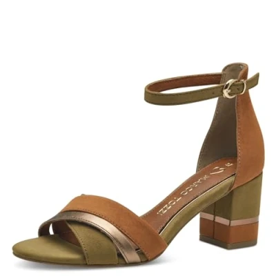 Image of MARCO TOZZI Women&#039;s 2 28036 42 Heeled Sandal, FERN GREEN COM, 4