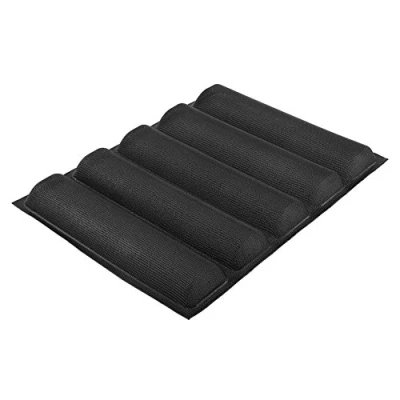 Image of Baguette Tray 5 Loaf Silicone Bread Mold French Bake Ware Reusable Non Stick Hot Dog Molds Baking