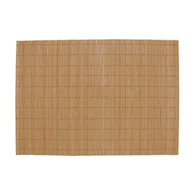 Image of BambooMN Bamboo Placemat/Sushi Rolling Mat 18&quot; x 13&quot; Brown, 8 pcs