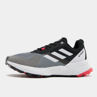 Image of adidas Men&#039;s Terrex Soulstride Trail Running Shoes Shoes, Grey Four Dash Pure Ruby, 8 UK
