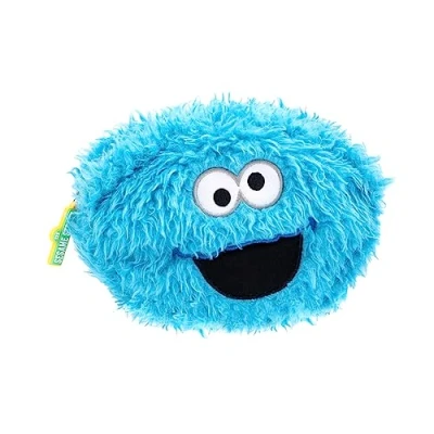 Image of Grupo Erik Sesame Street Cookie Monster Plush Pencil Case Kids 8.3 x 5.3 1.6 inches 21 13.5 4 cm Cosmetic Large Toys